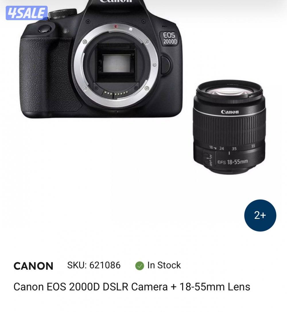 كاميرا canon EOS 2000D +عدسة 18-55 mm مع شنطة و ستاند4