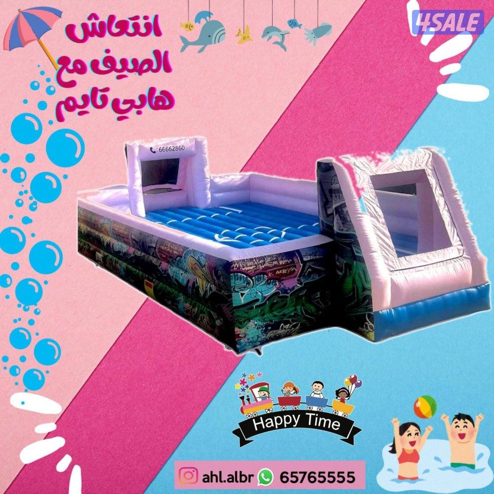 للايجار نطاطيات مائيه و عاديه والعاب بحريه وملاعب صابون جميع الاحجام2