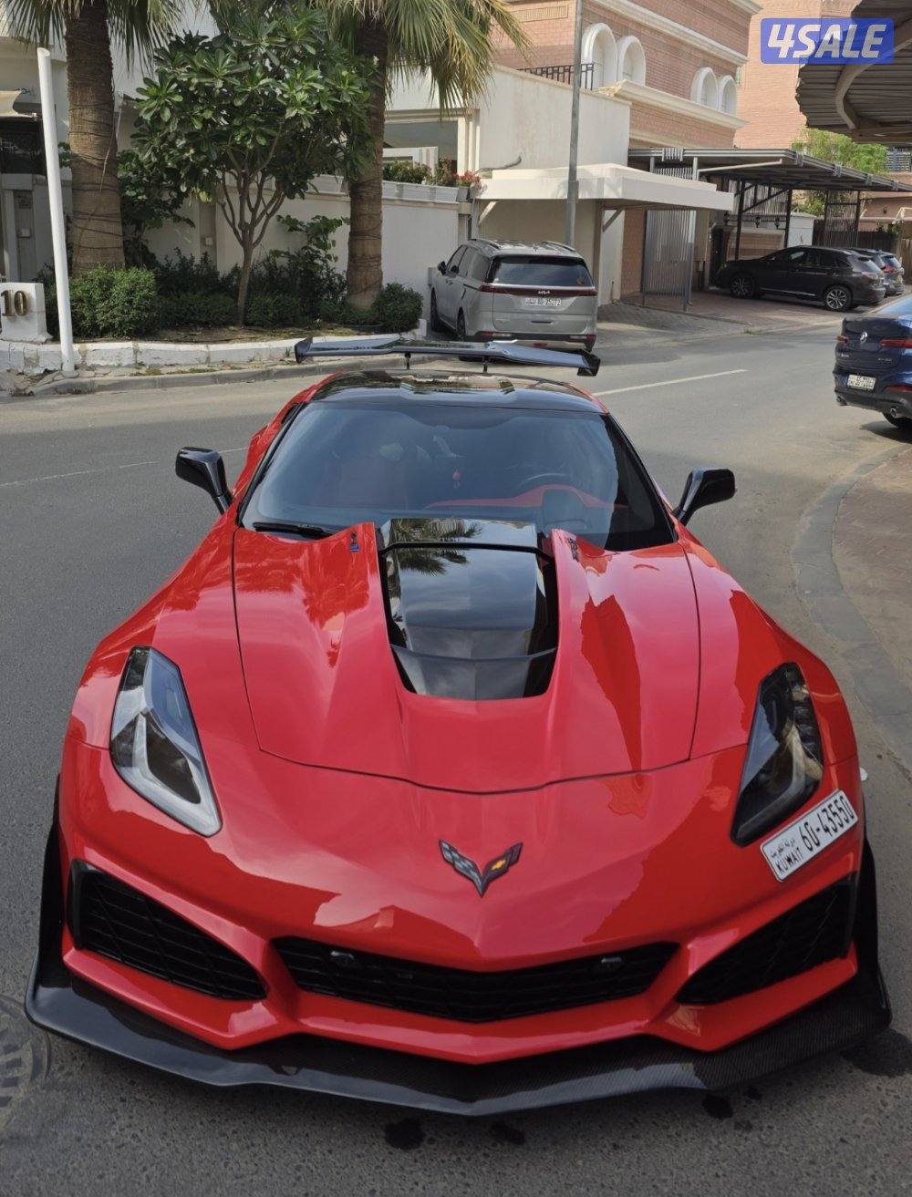 C7 ( ZR1 ) 2019 خليجيه نادره احمر ب احمر3
