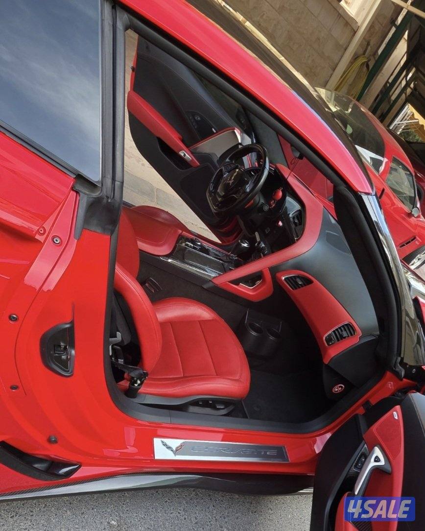 C7 ( ZR1 ) 2019 خليجيه نادره احمر ب احمر8