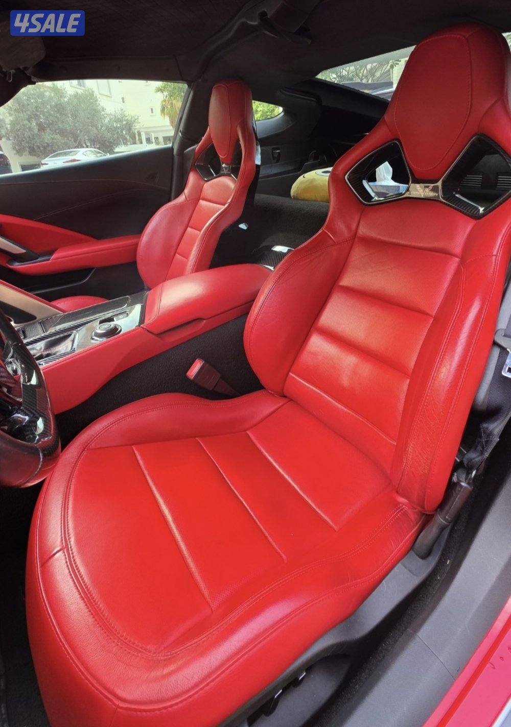 C7 ( ZR1 ) 2019 خليجيه نادره احمر ب احمر9