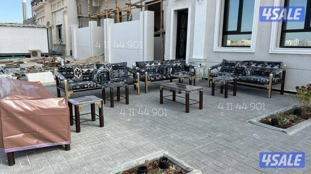 كراسي حديد ملكية + اطقم كراسي خشب سعودية 🇰🇼👑🇸🇦6