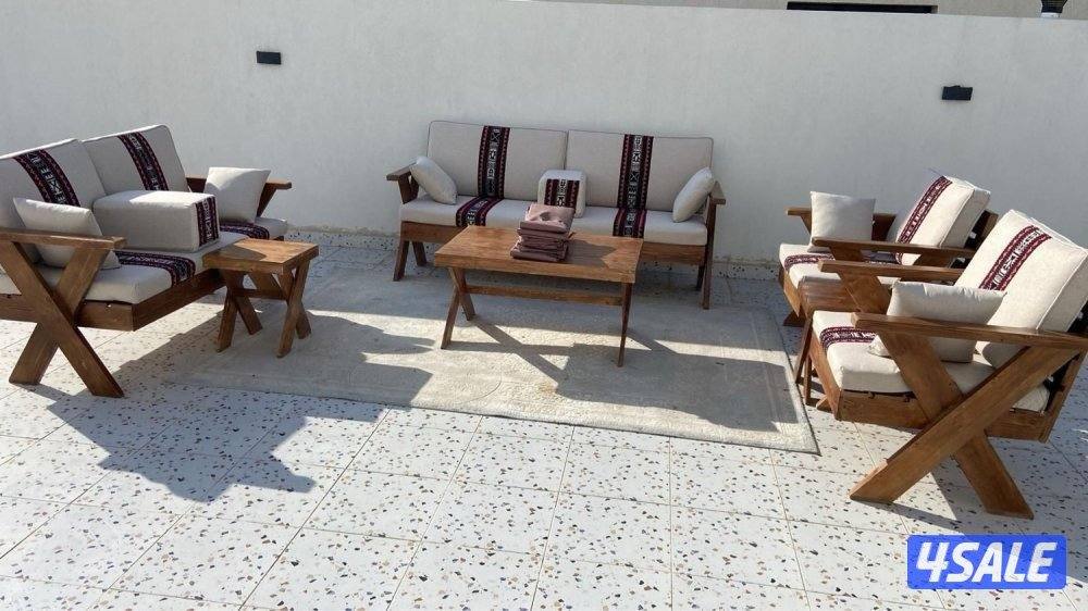 كراسي حديد ملكية + اطقم كراسي خشب سعودية 🇰🇼👑🇸🇦5