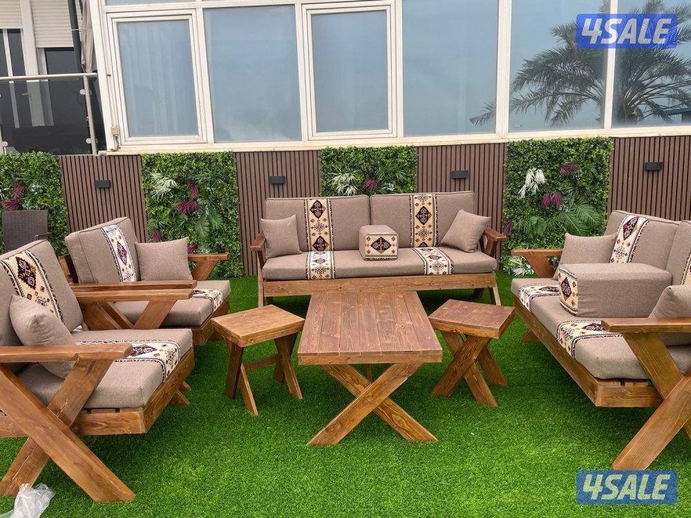 كراسي حديد ملكية + اطقم كراسي خشب سعودية 🇰🇼👑🇸🇦10