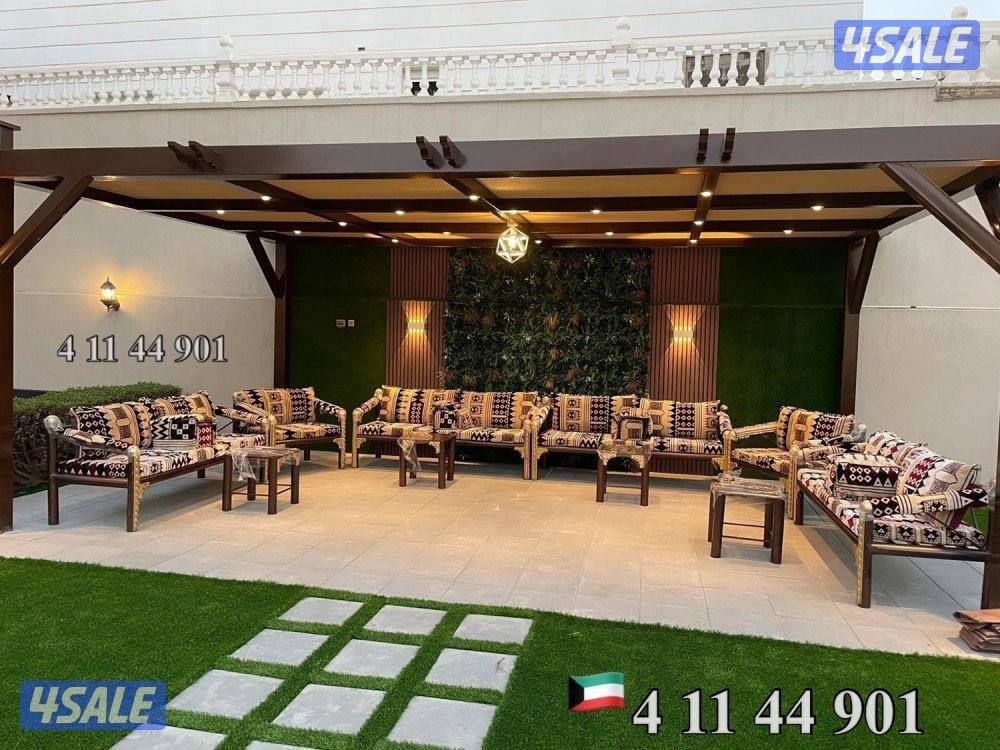 كراسي حديد ملكية + اطقم كراسي خشب سعودية 🇰🇼👑🇸🇦9