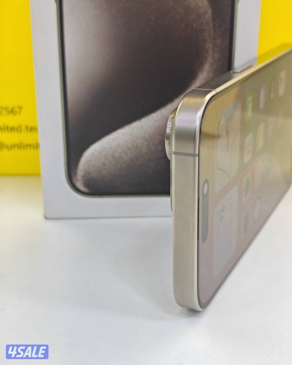 مسجل بدون ضريبة ايفون 15 برو تيتانيوم – iPhone 15 Pro Natural 128GB2