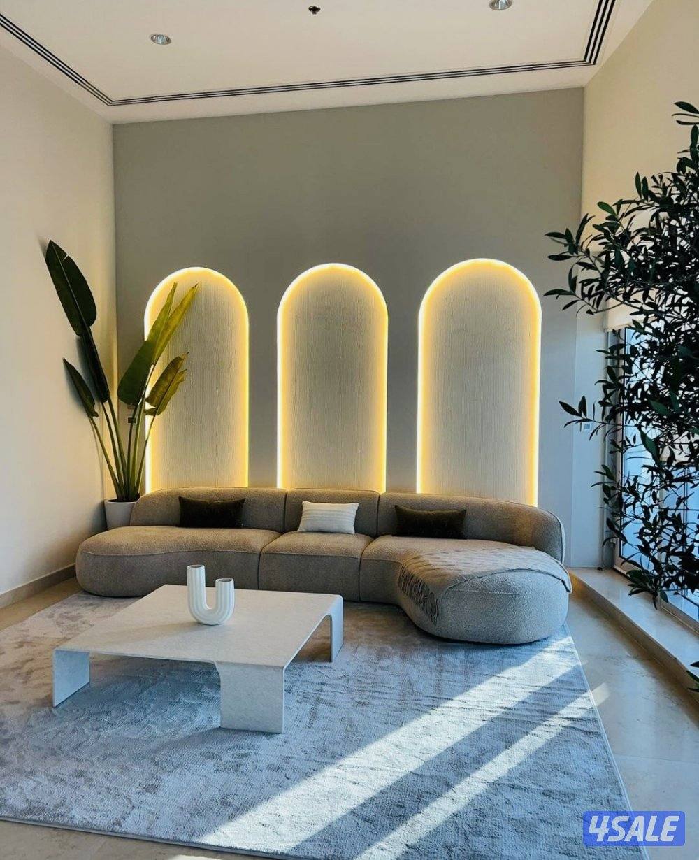 جبسم بورد بارتيشن و طوفه ديكور جبس أمريكي باب خشب1