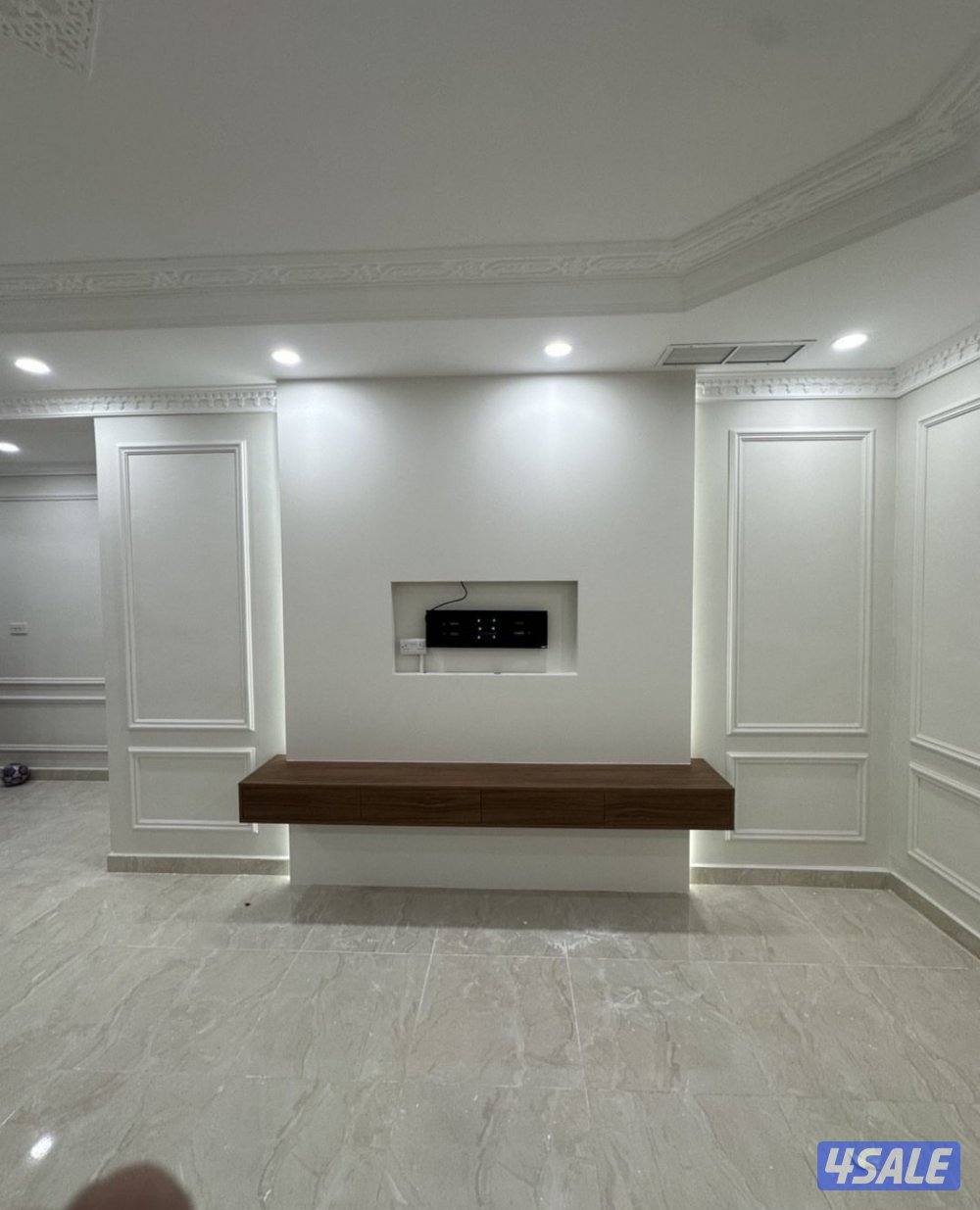 جبسم بورد بارتيشن و طوفه ديكور جبس أمريكي باب خشب3