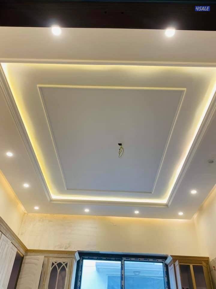 جبسم بورد بارتيشن و طوفه ديكور جبس أمريكي باب خشب7