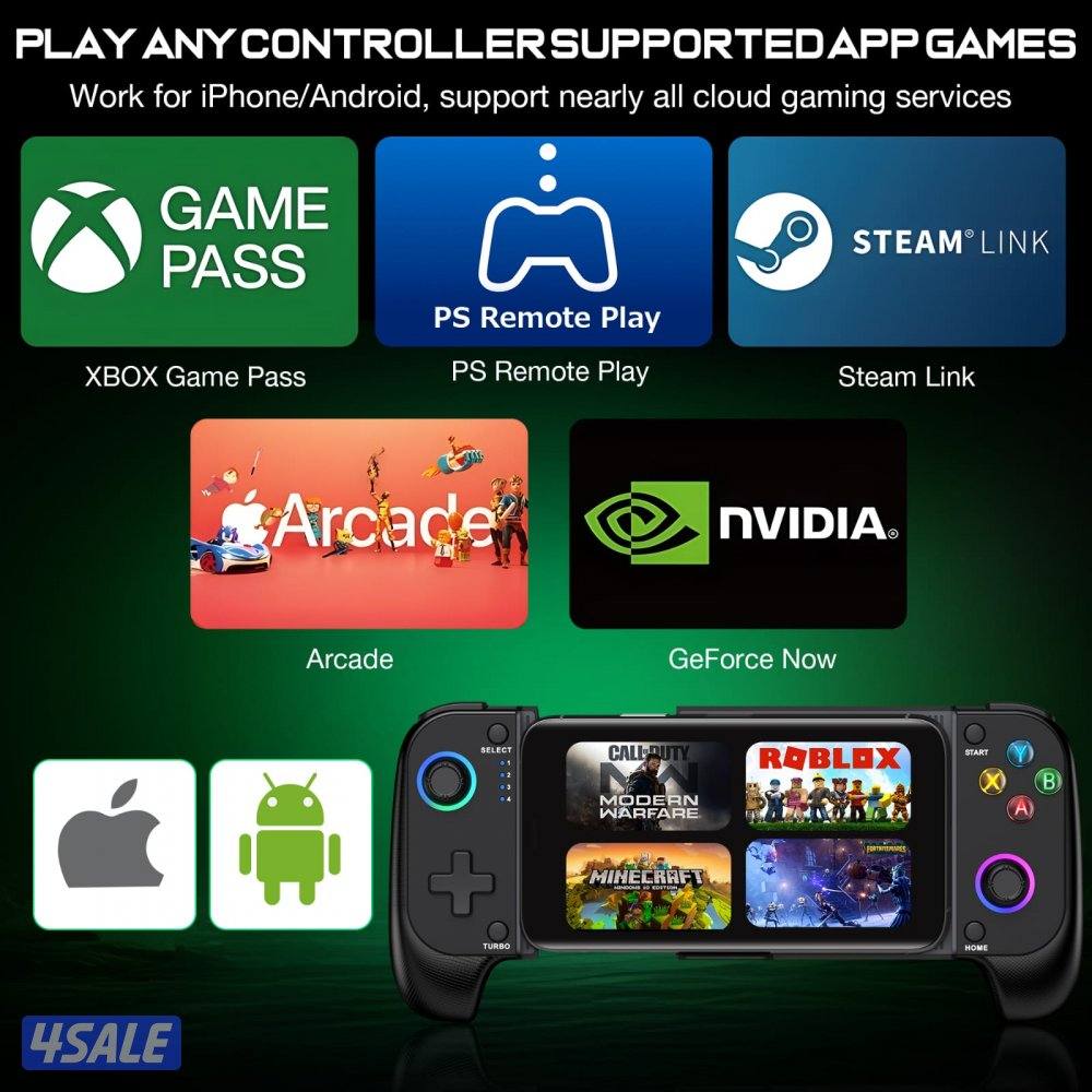 وحدة تحكم ألعاب الهاتف المحمول سامسونج وايفون وايباد  بلوتوث لاسلكية D4