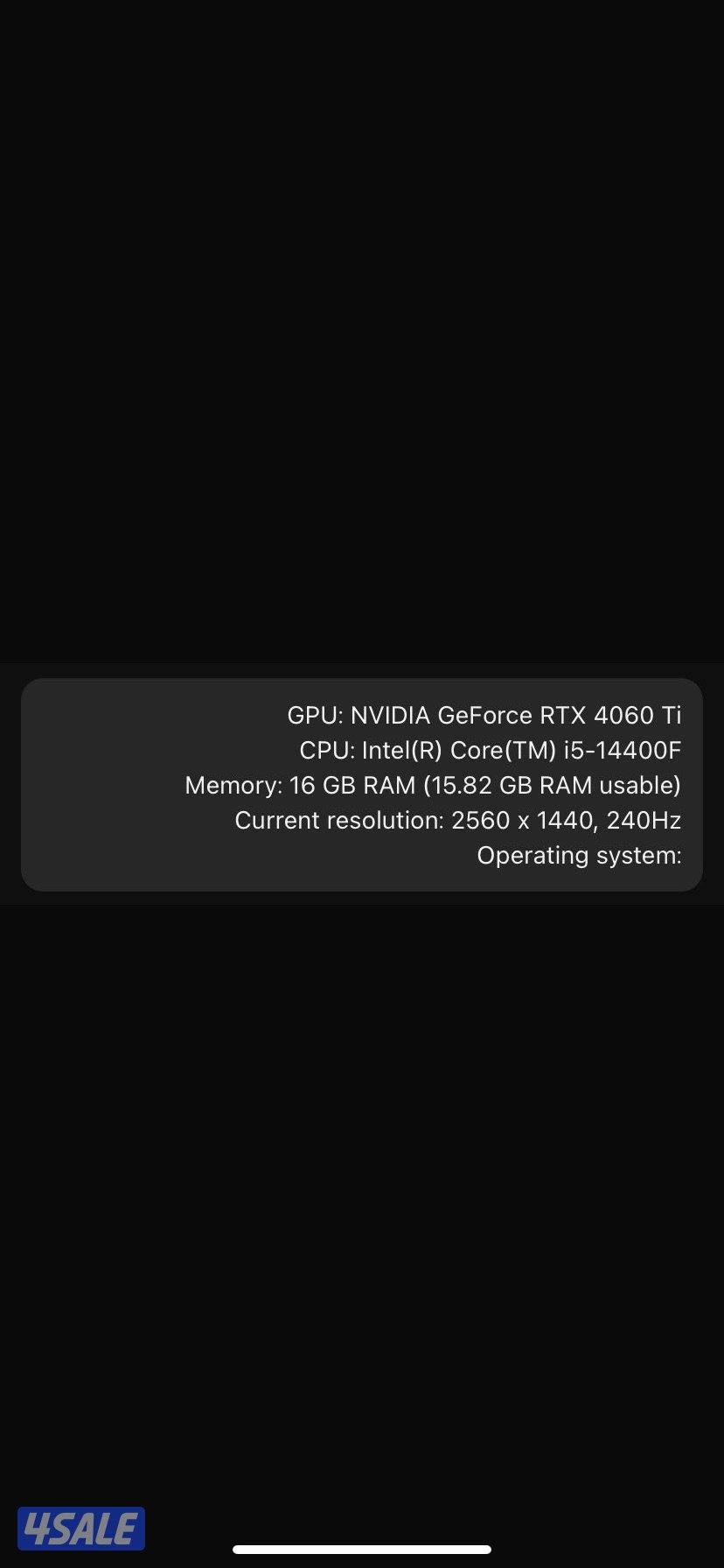 بيسي للبيع المواصفات بالصوره الثانيه الكرت 4060Ti والمعالج i5-140