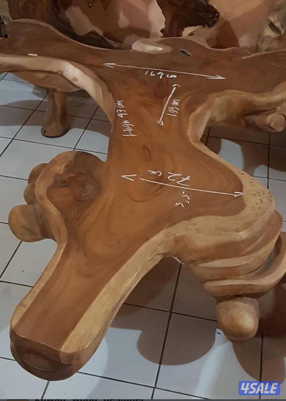 طاوله جذع طبيعي0