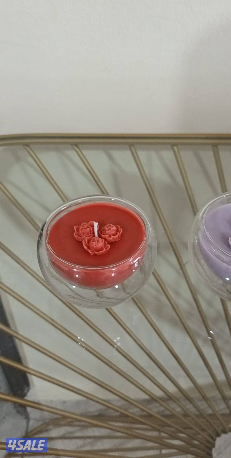 هدايا تنسيق ورد طبيعي بوكس الشموع حسب المناسبة1