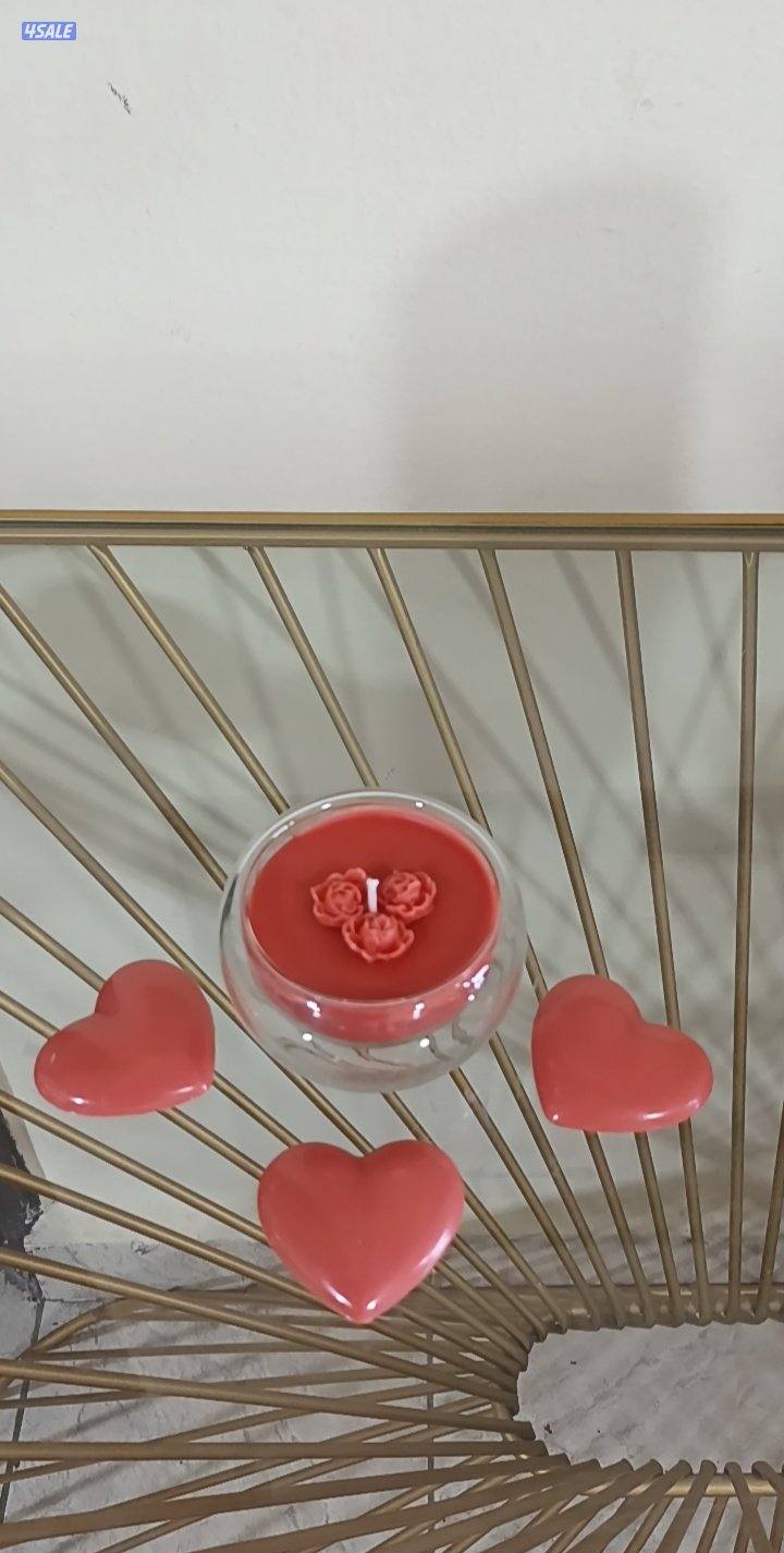 هدايا تنسيق ورد طبيعي بوكس الشموع حسب المناسبة14