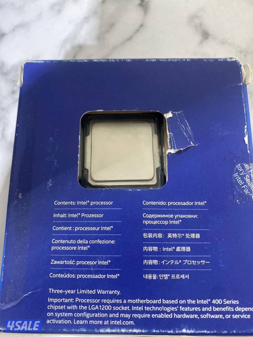 معالجi5-10600KF جديد ما انفتح بس الكرتون متضرر شوي0