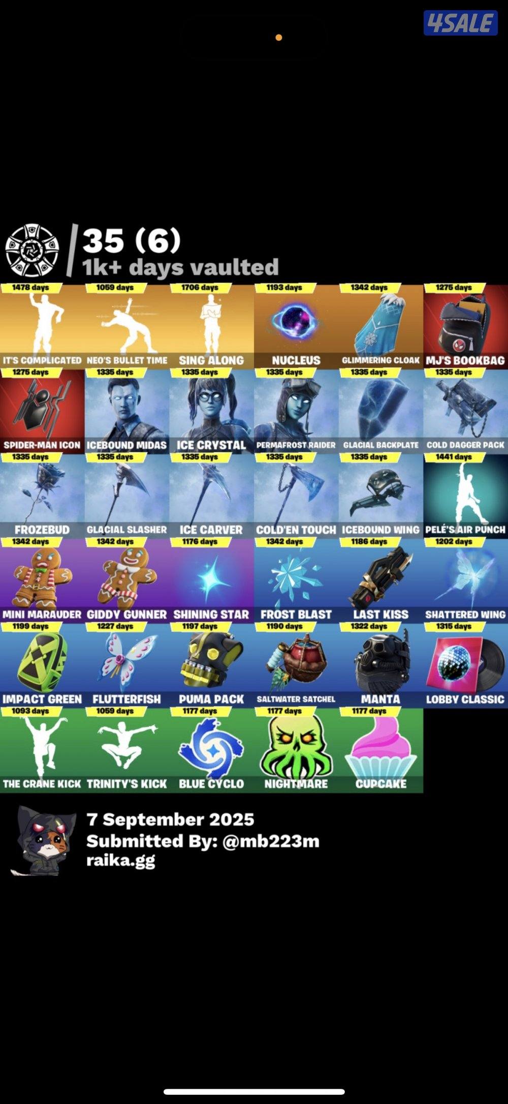 بيع حساب فورت نايت1