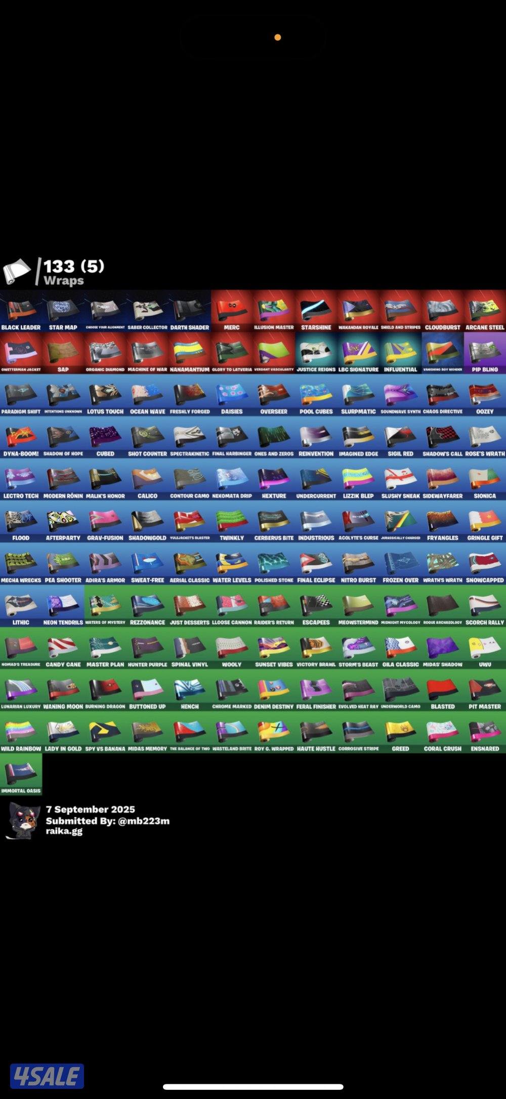 بيع حساب فورت نايت2