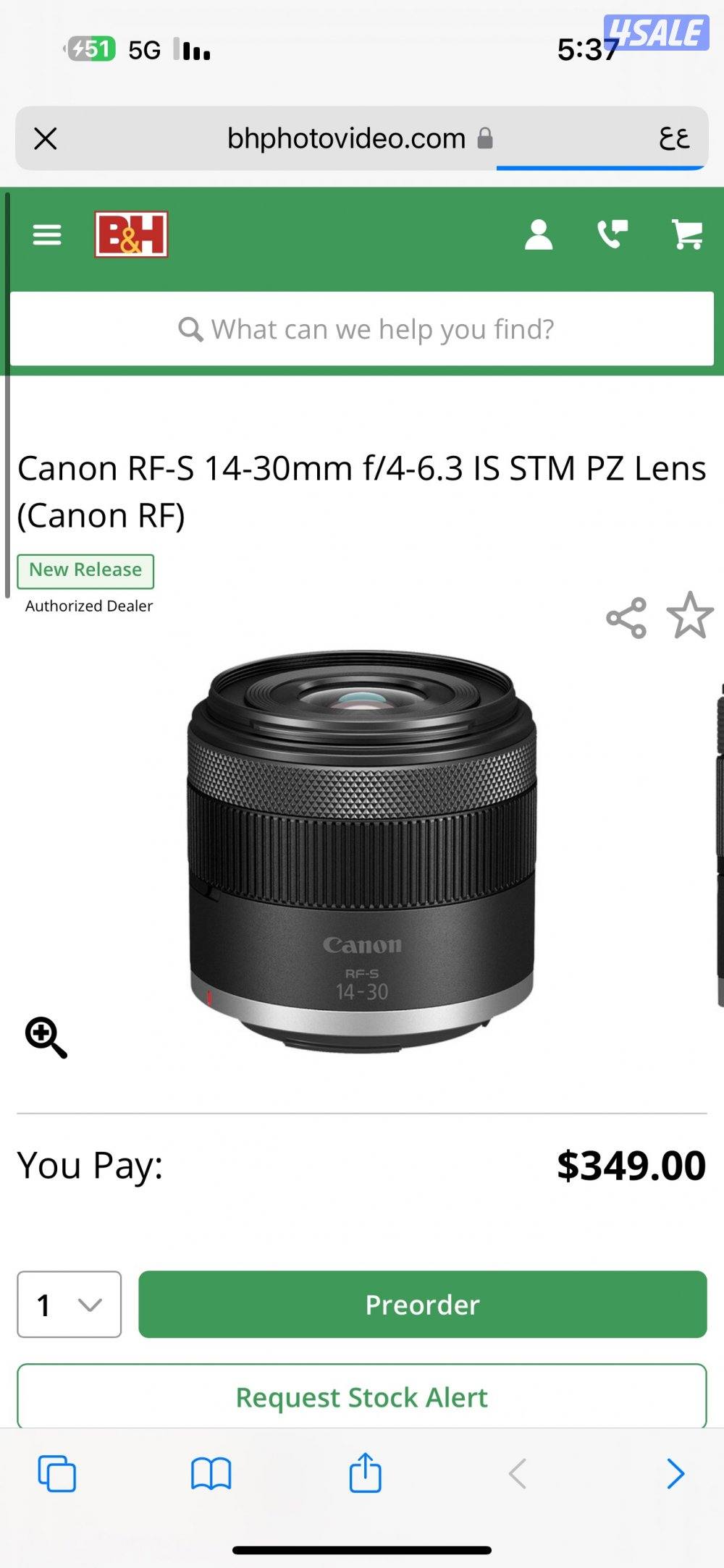 عدسه 14-30 كانون Rf جديده1