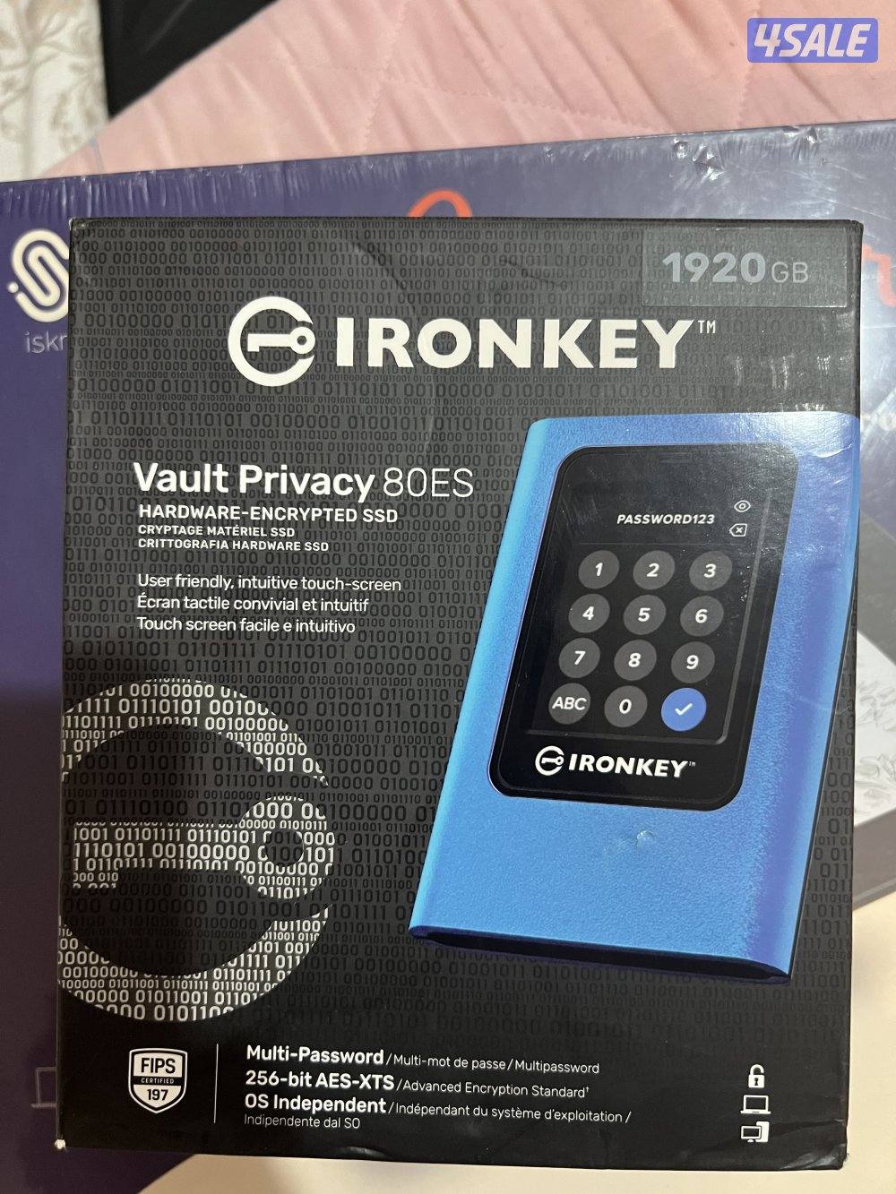 هارد ديسك محمي للمعلومات وللعملات ‎ ‎Kingston ironvalt 2 tb0