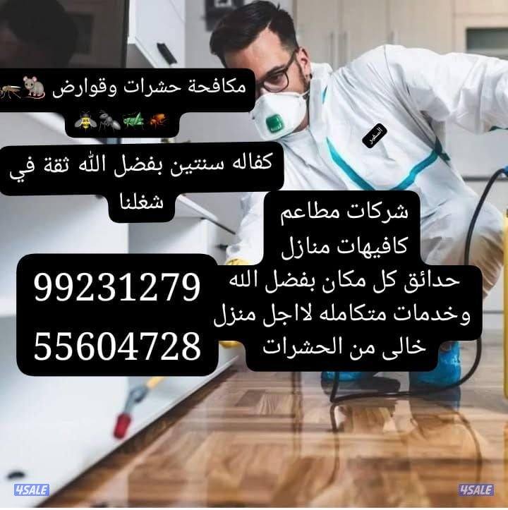 مكافحة حشرات وقوارض جميع مناطق الكويت. كفاله سنتين0