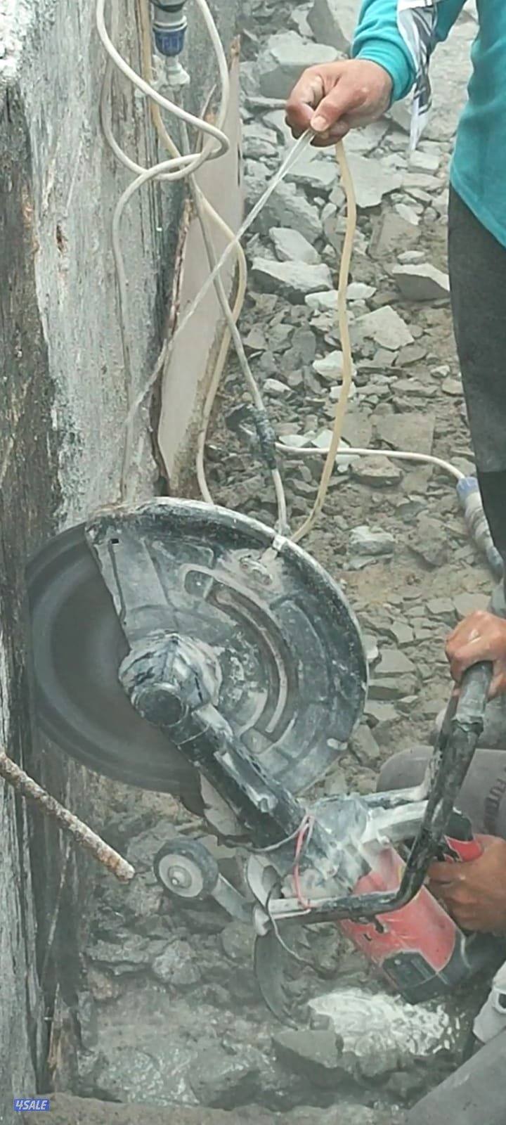 قص خرسانه  وقص الأبواب والدرايش وعمل فتحات الكور6