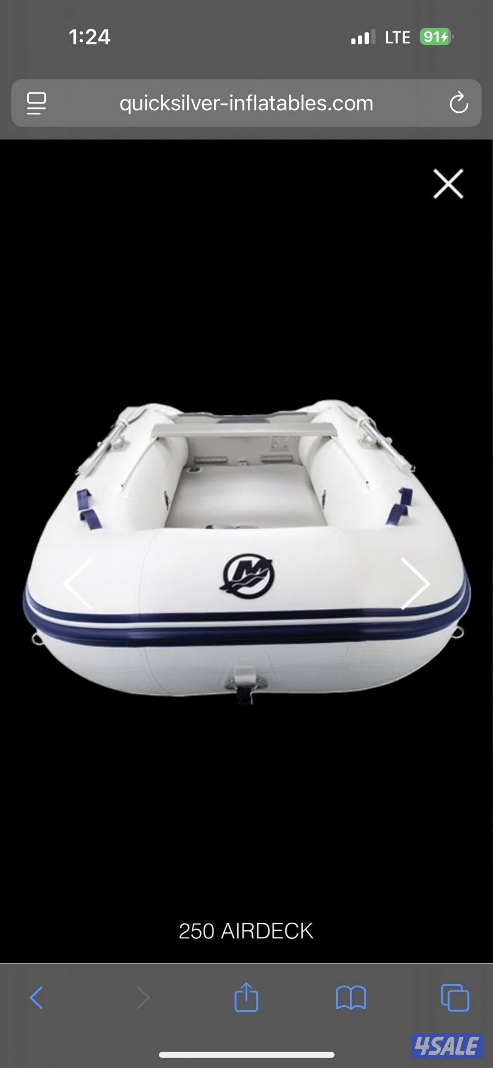 دنجي / Dinghi - Quicksilver 320” + Mercury 2 Stroke 10 HP3