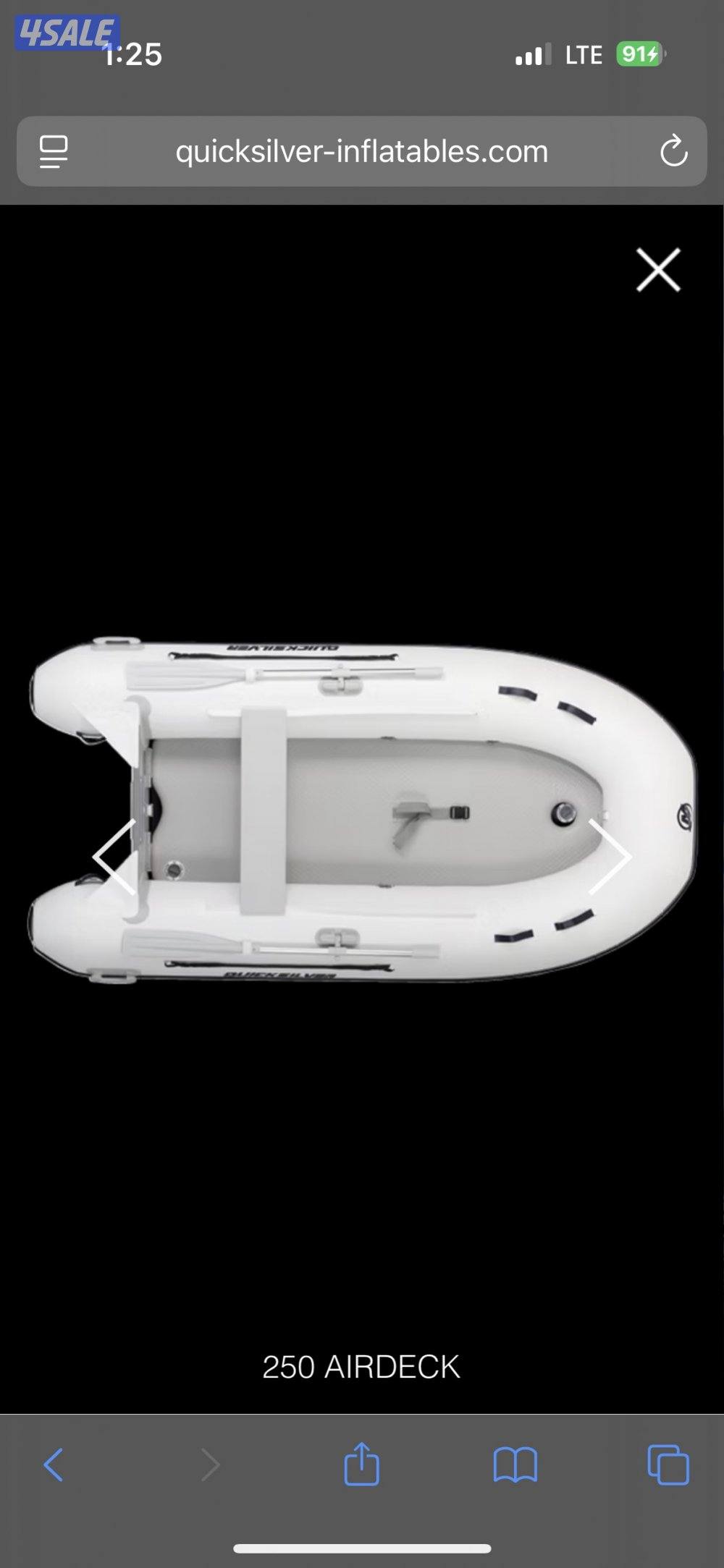 دنجي / Dinghi - Quicksilver 320” + Mercury 2 Stroke 10 HP4