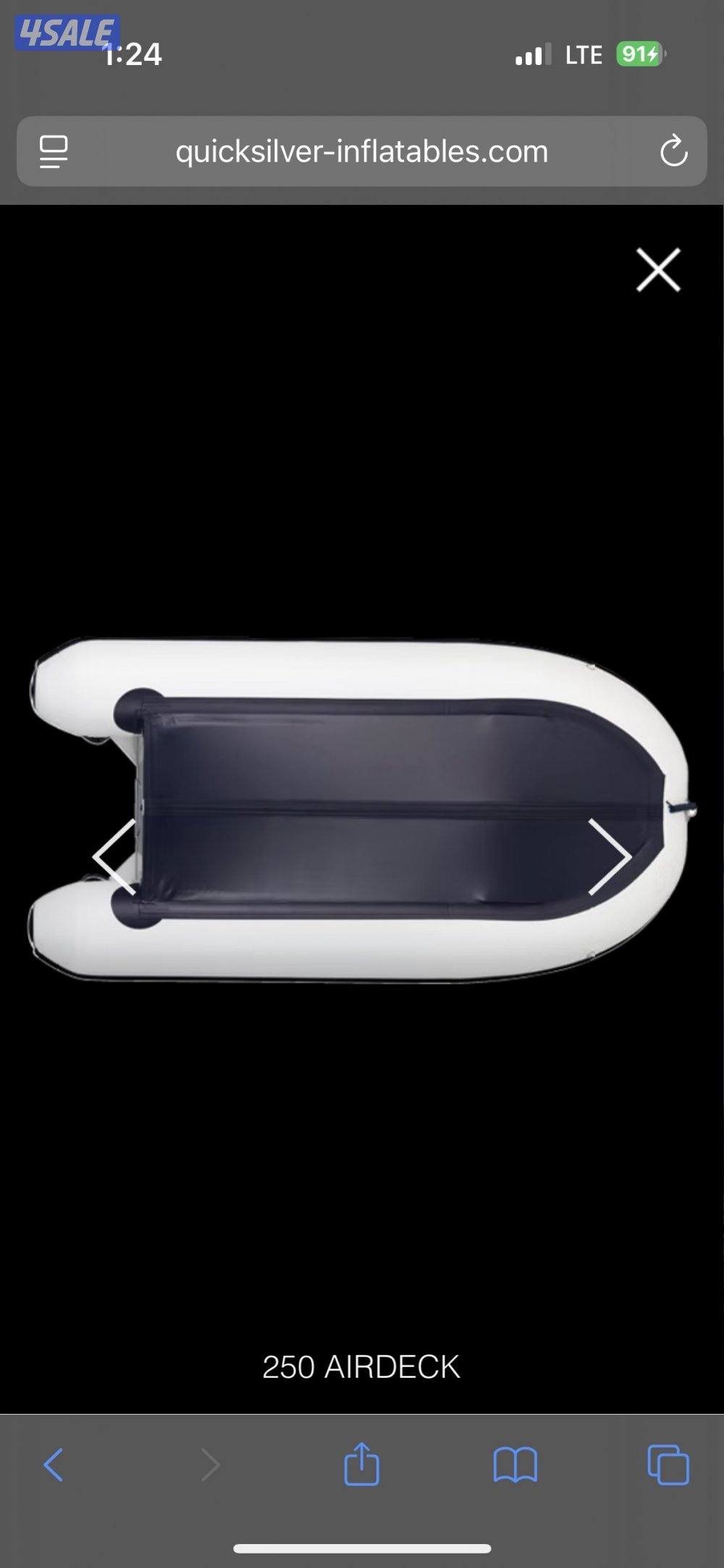 دنجي / Dinghi - Quicksilver 320” + Mercury 2 Stroke 10 HP5