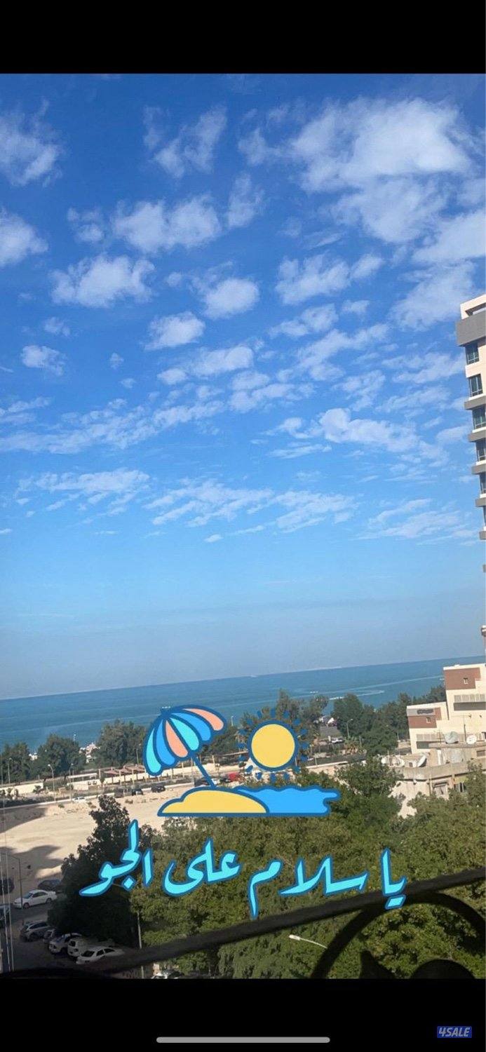 للبيع شقه خلو علي البحر0