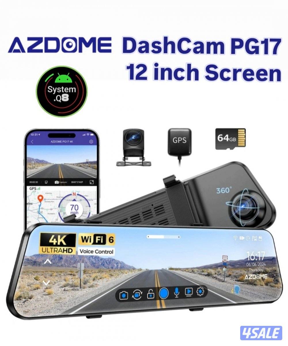 داش كام المنظره AZDOME Mirror DashCam 12 inch0