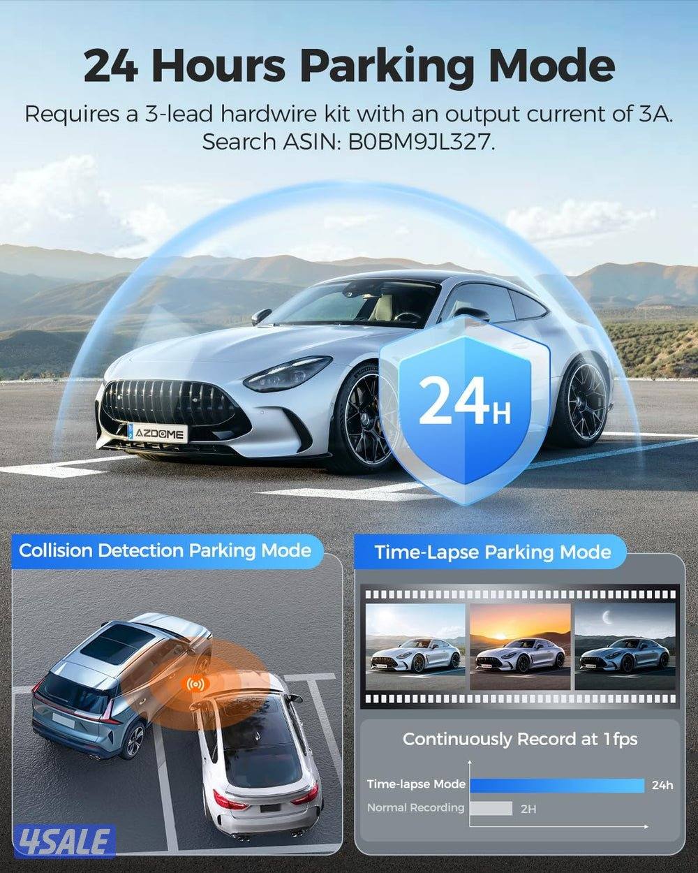 داش كام المنظره AZDOME Mirror DashCam 12 inch6