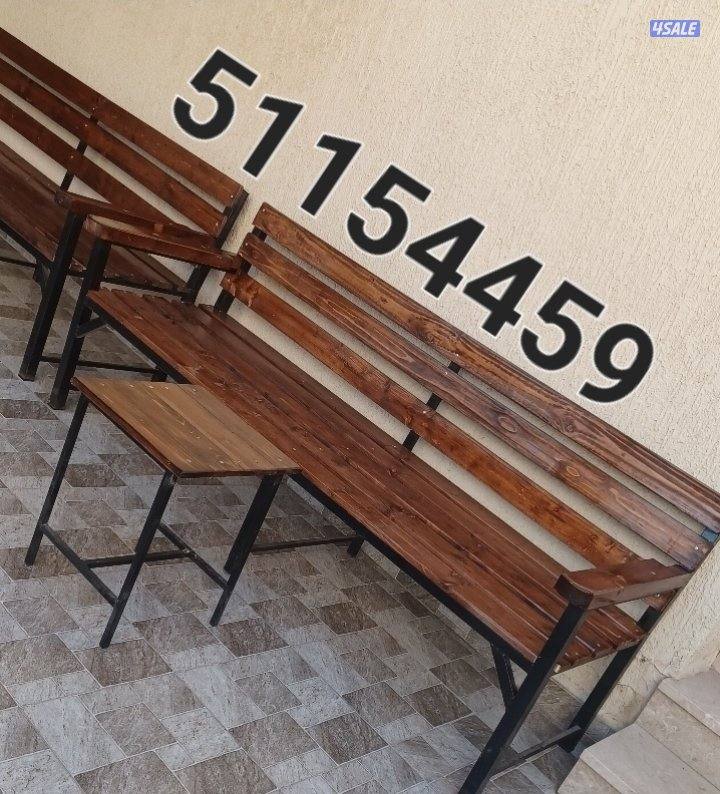 كراسي خشب للحدائق والديوانيات7