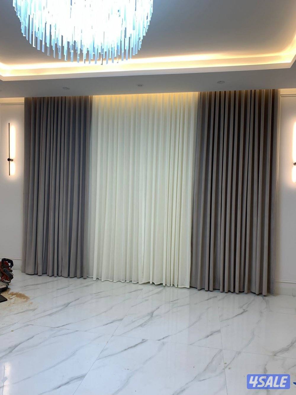 تفصال وتنجيد وتلبيس الستائر ويفي7