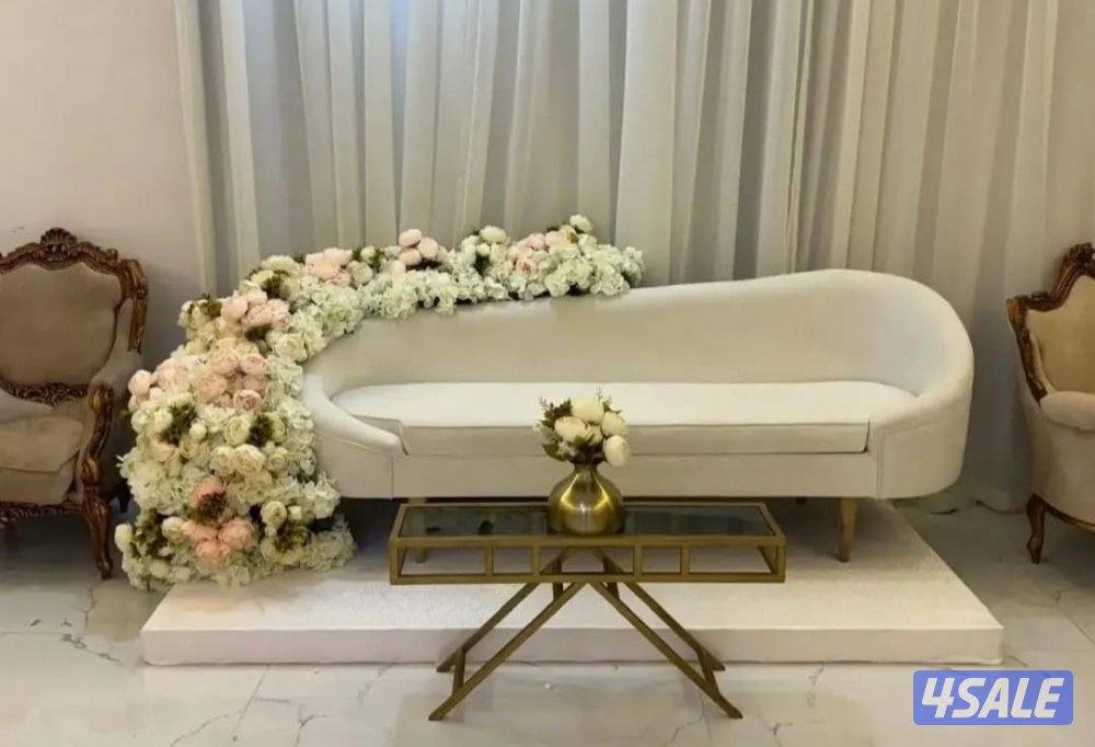 كراسي طاولات كنف مكيفات خدمة ضيافه كوشة عرس زينة تسكيرة ممرات بركن7