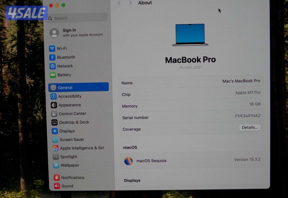 MBP M1 Pro 16” 16GB 512GB4