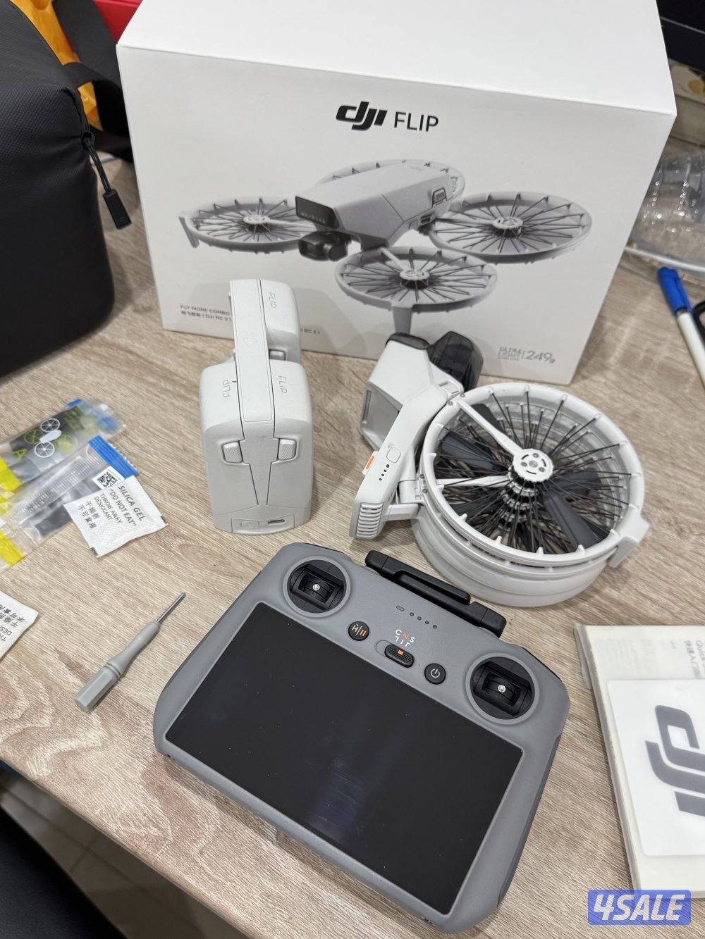 للبيع درون Dji Flip كومبو، نظيفه وكامله مع الكرتون والاغراض0