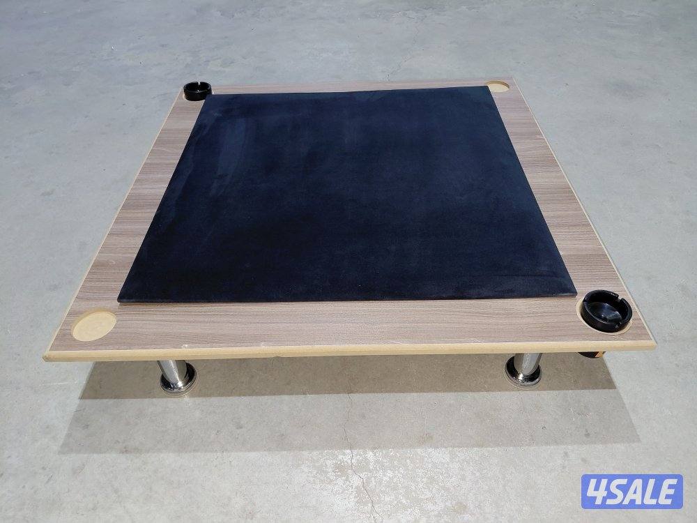 طاولة بلوت /جنجفة أرضية خشب مع جرس1