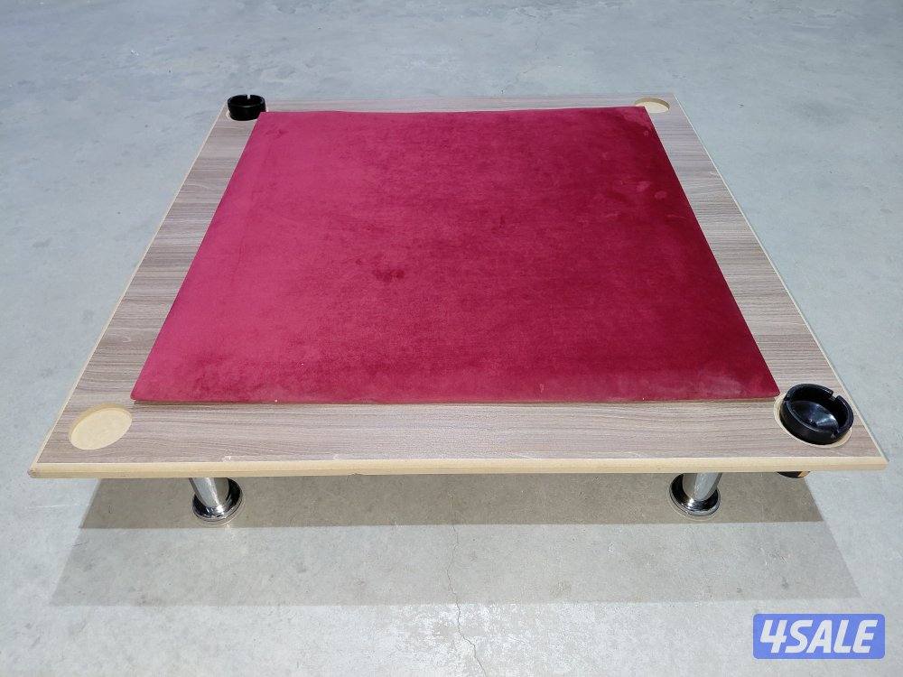 طاولة بلوت /جنجفة أرضية خشب مع جرس2