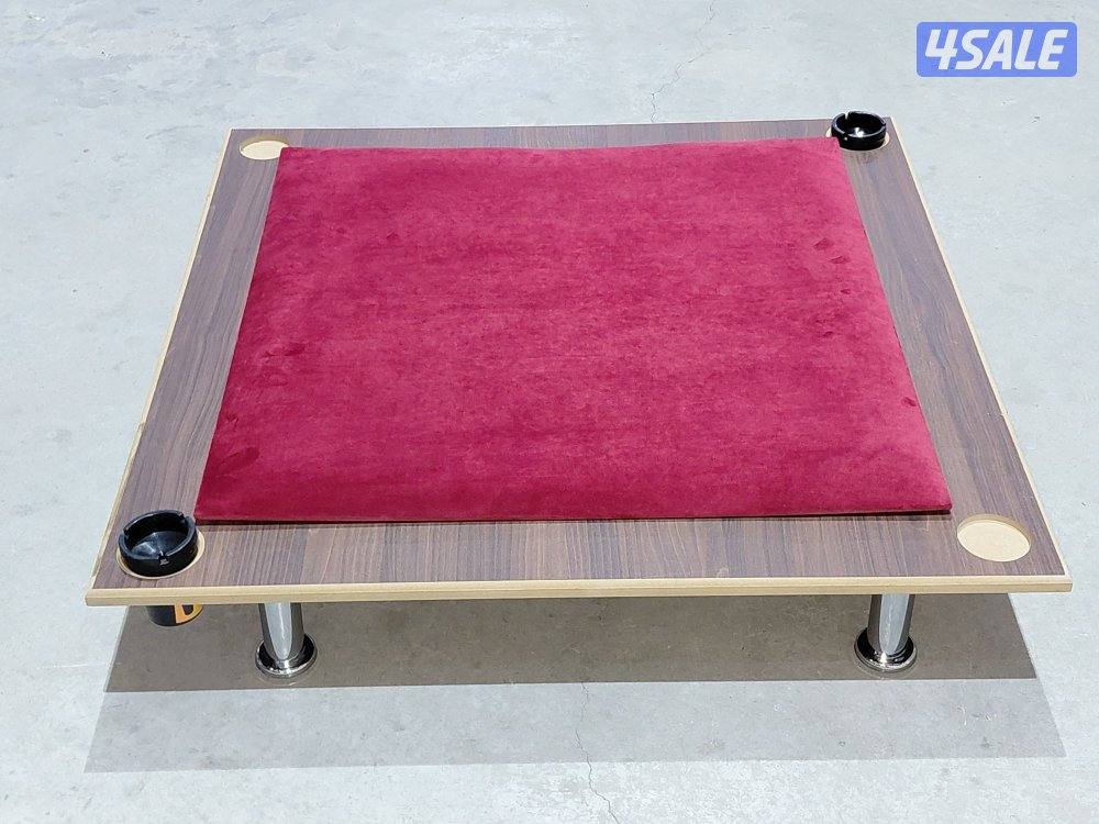 طاولة بلوت /جنجفة أرضية خشب مع جرس12