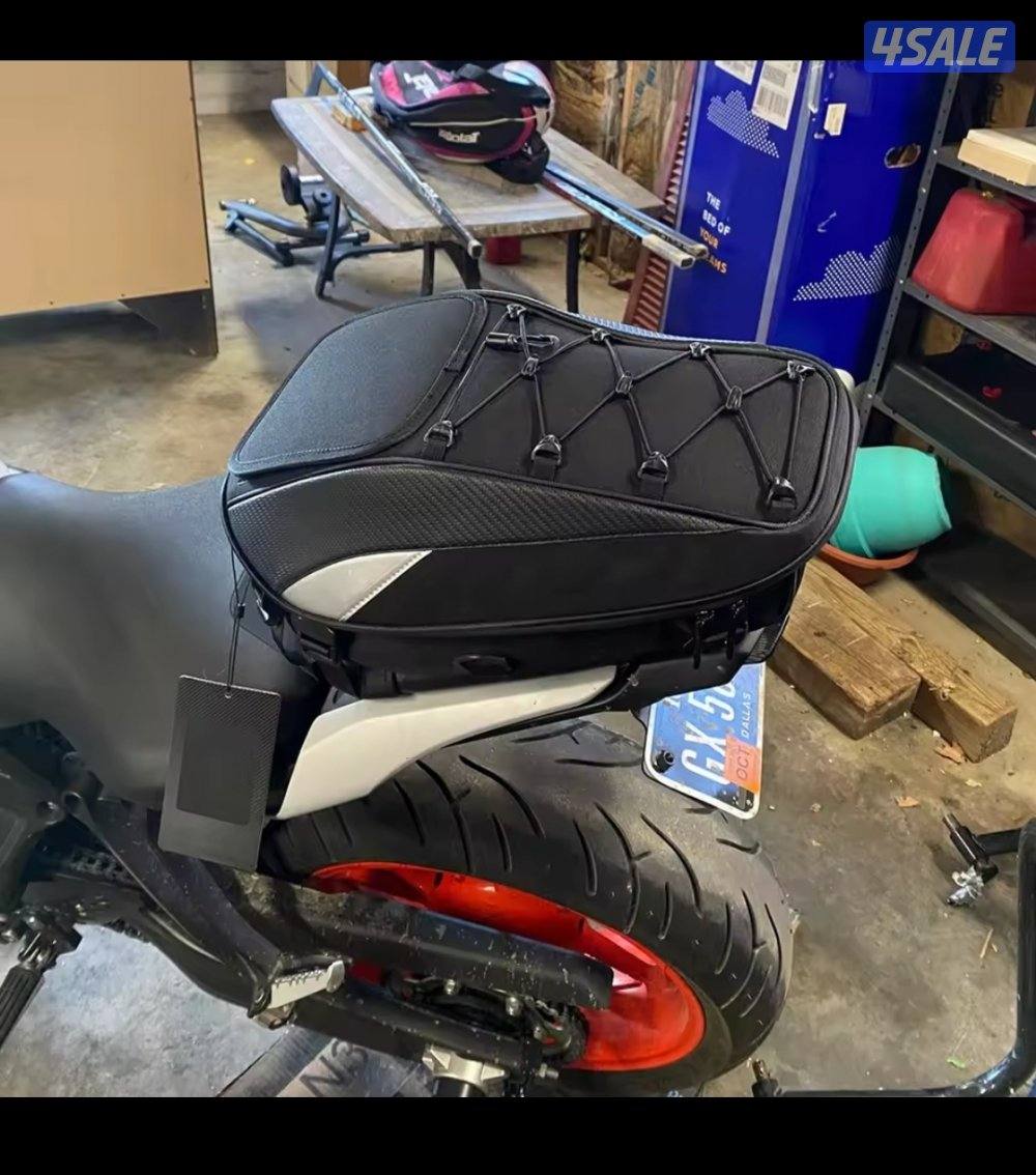 شنط  سيكل تثبت على المقعد الخلفي جديدة، معاها مرابطها وغلاف مطري1