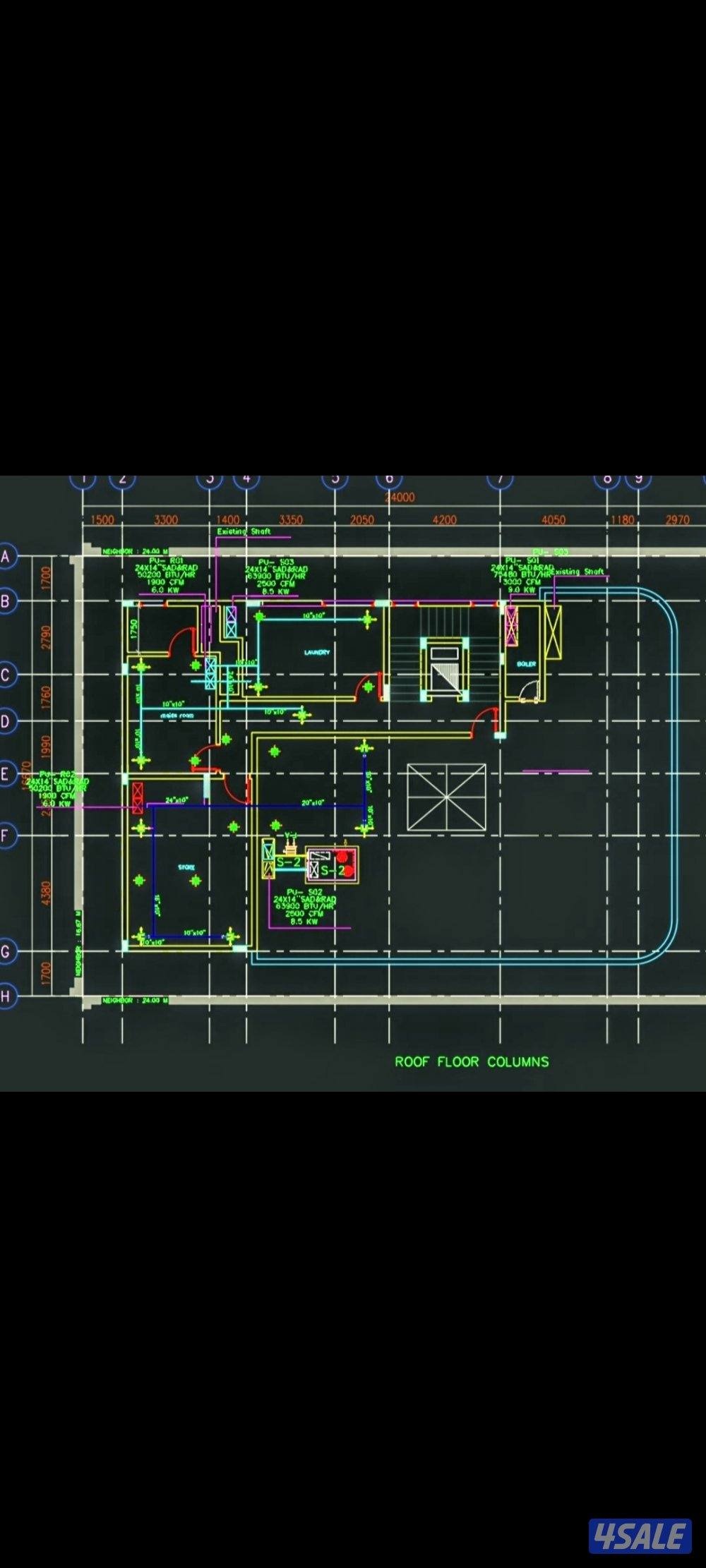 احتساب كميه الهواء CFM لكل غرفة ، اعمال صيانة غرف البرادات والشيلرات9