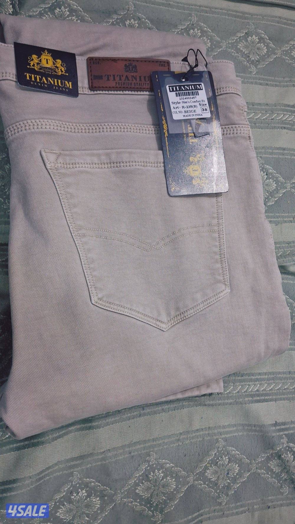 بنطلون رجالي جديد ماركة تاتينيوم لون بيج1