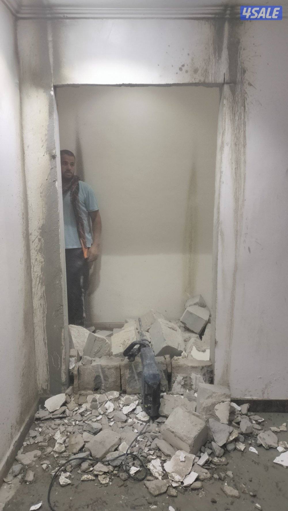 قص خرسانه ليزر وعمل فتحات الكور2