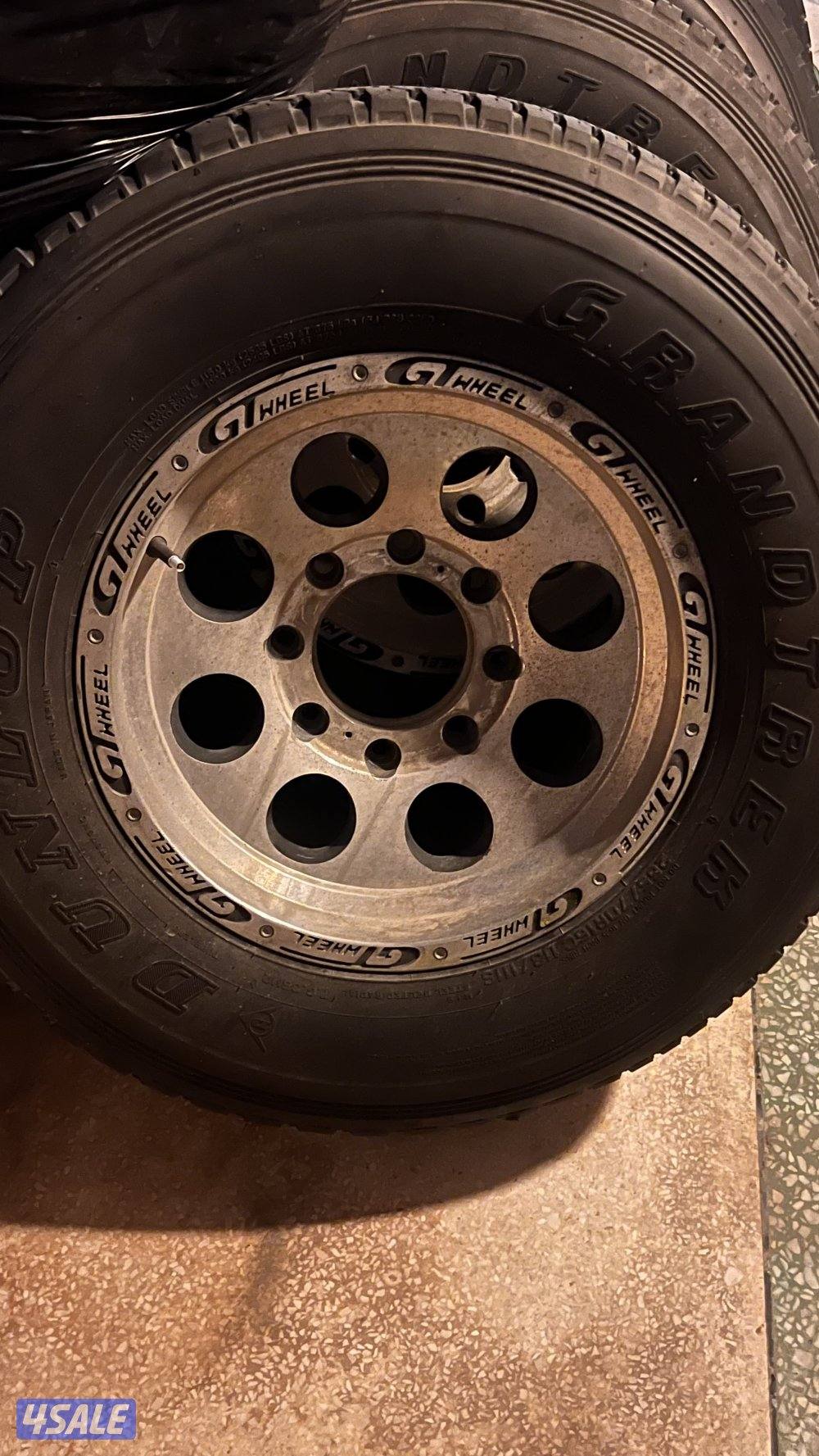 رنقات جيتي ويل ٨ براغي مع طوسهم وتوايرهم حجم ٢٦٥0