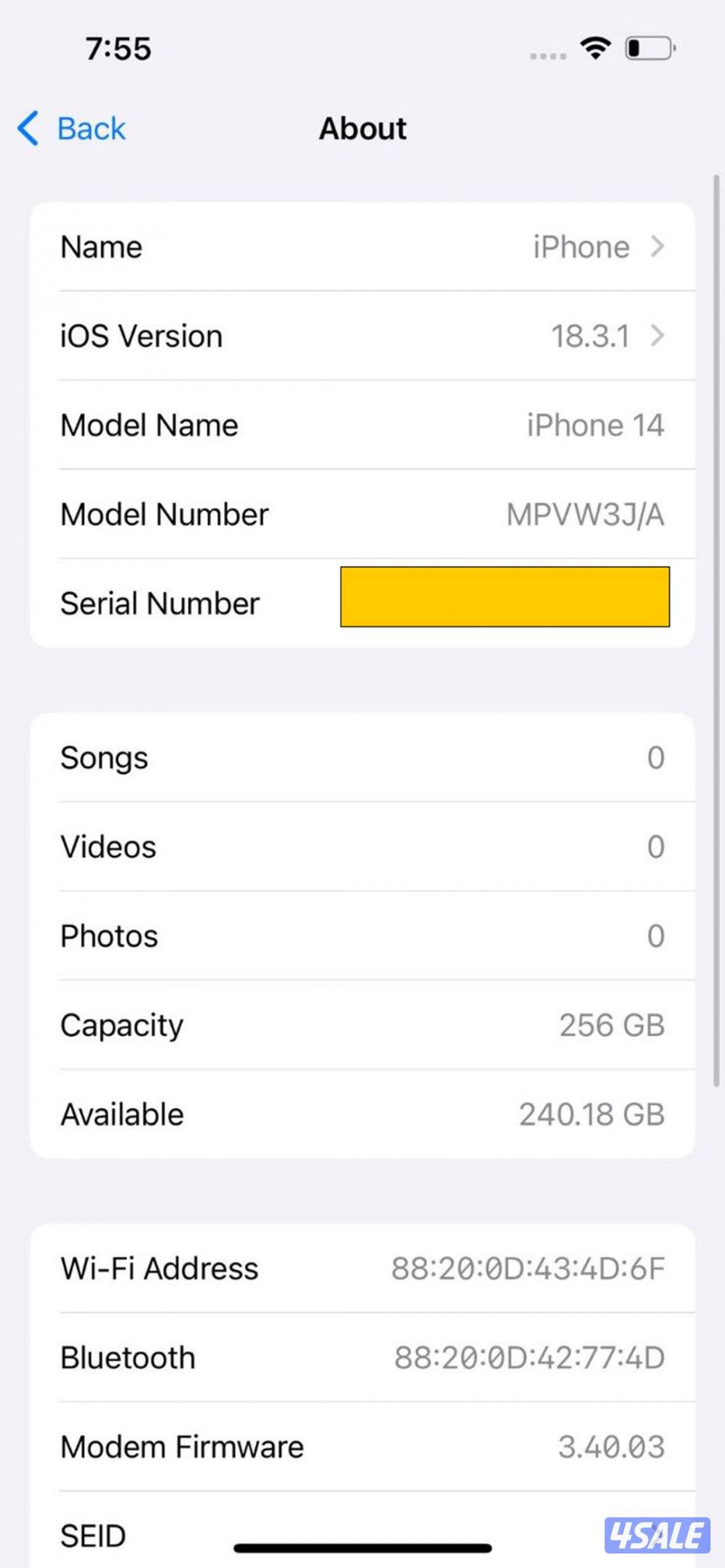 ايفون 14 أسود 256 جيجابايت – iPhone 14 256GB Black9