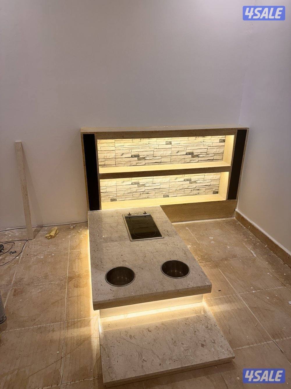 احدث تصاميم ديكورات خشب وجارات رخام1