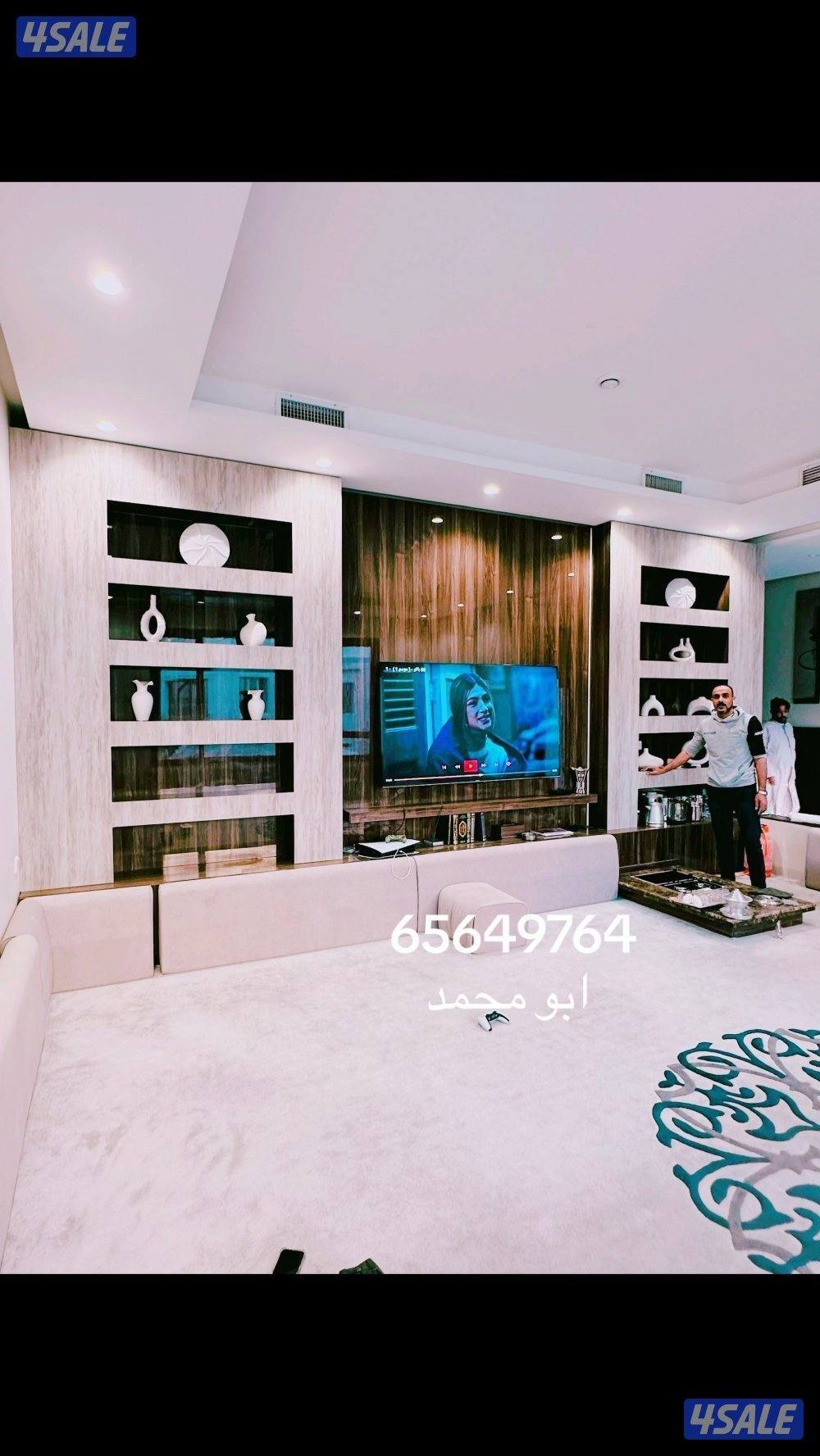 احدث تصاميم ديكورات خشب وجارات رخام3