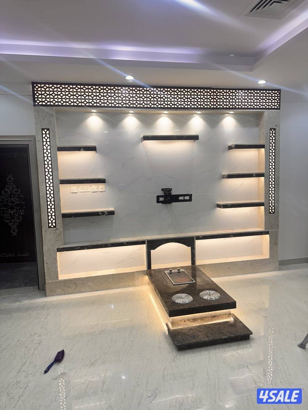 احدث تصاميم ديكورات خشب وجارات رخام8