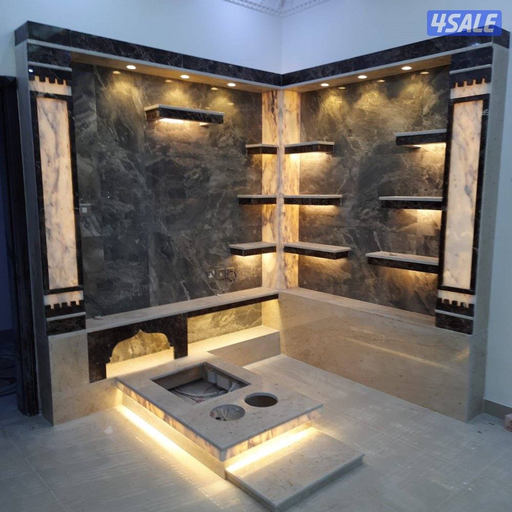 احدث تصاميم ديكورات خشب وجارات رخام13