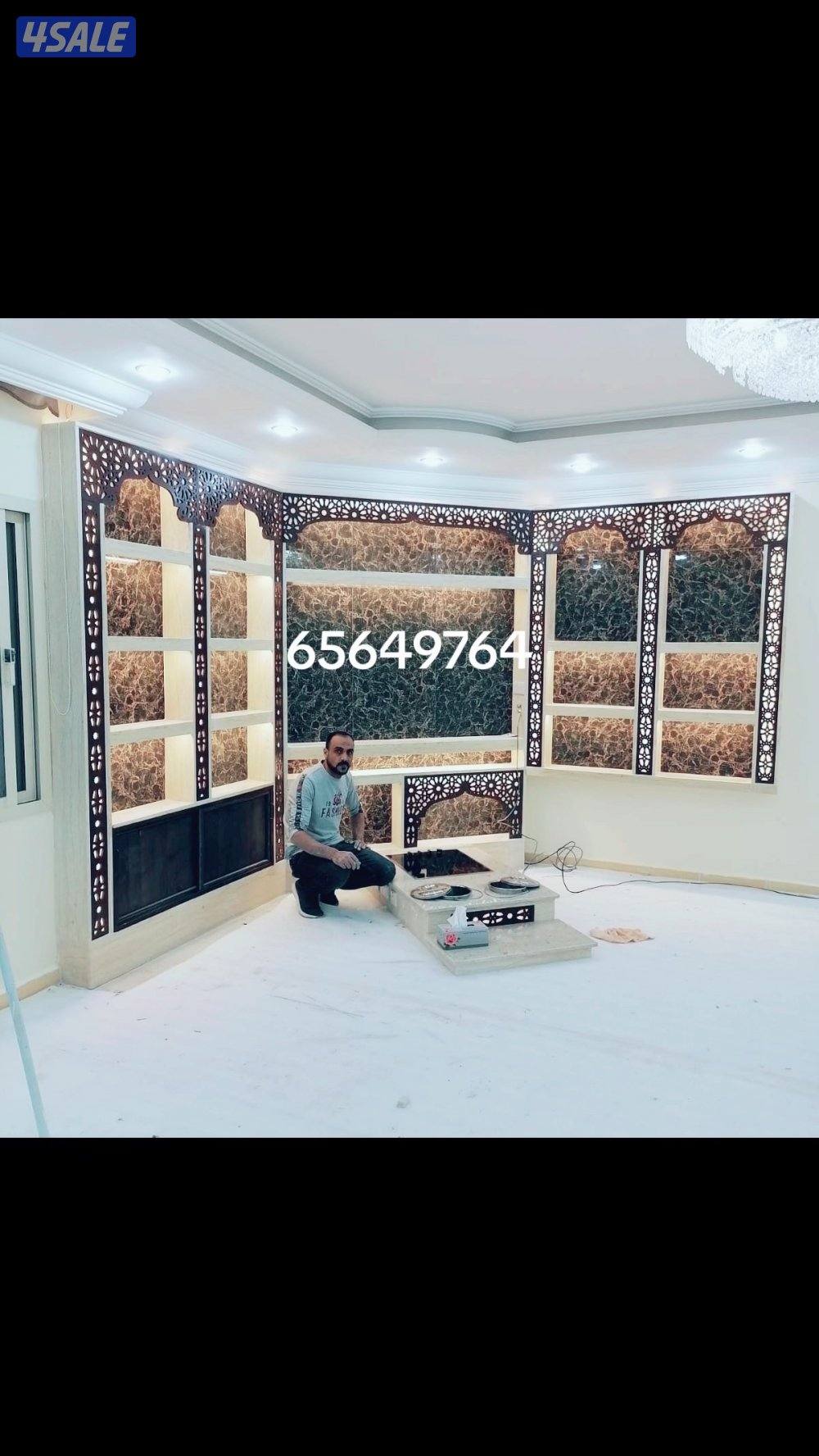 احدث تصاميم ديكورات خشب وجارات رخام14